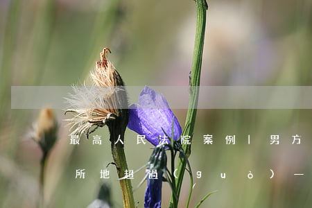 最高人民法院案例 | 男方離開(kāi)住所地超過(guò)一年，女方起訴離婚，可以向其住所地人民法院提起